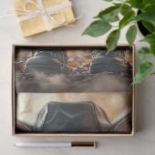 Decoupage Rebellious Cat Leather Jacket ist Umarmu Seidenpapier (Geschenk)