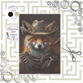 Decoupage Red Fox Steampunk Bandito Seidenpapier