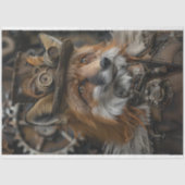 Decoupage Red Fox Steampunk Seidenpapier (Vorderseite)