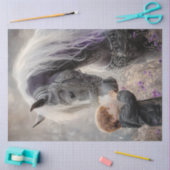 Decoupage Red Headed Boy & Seinem Majestic Horse Seidenpapier (Basteln)