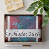 Decoupage Red Poppy Butterfly Woman Cosmic Handsaw Seidenpapier (Geschenk)