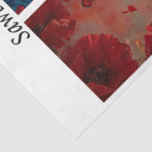 Decoupage Red Poppy Butterfly Woman Cosmic Handsaw Seidenpapier (Ausschnitt)