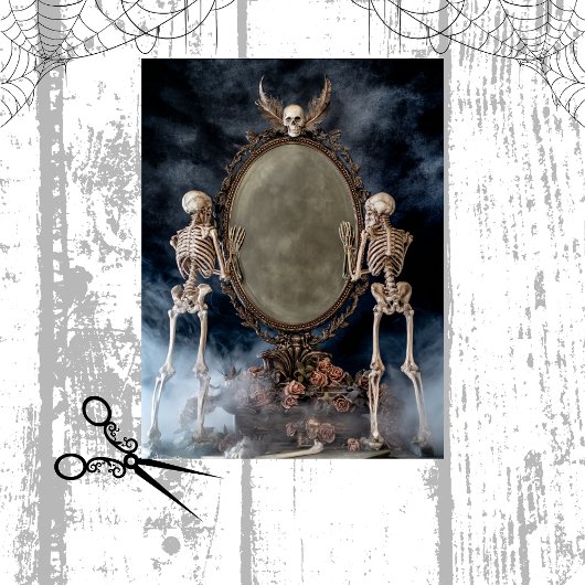 Decoupage Reflections of the Forgotten Skeletons Seidenpapier