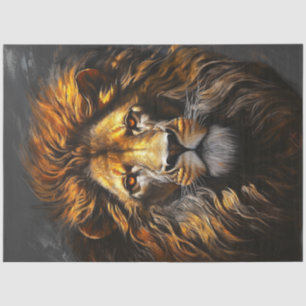 Decoupage Regal Lion Wildlife Gentleman's Haven Seidenpapier