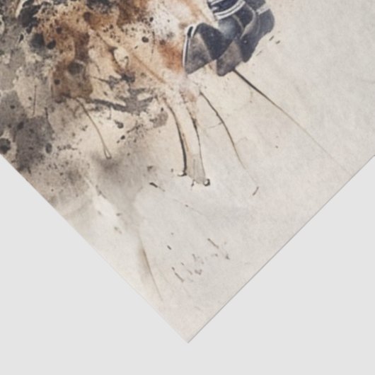 Decoupage Reitpferd Jumping Seidenpapier (Ausschnitt)