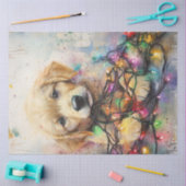 Decoupage Retriever Puppy Wrap Weihnachtslicht Seidenpapier (Basteln)
