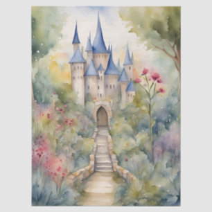 Decoupage Retro Märchenschloss Seidenpapier