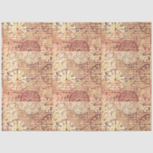 Decoupage Retro Vintage Uhr Steg Punk Weihnachten Seidenpapier