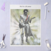 Decoupage Rock N Roll Star Retro 16x20 Canvas Seidenpapier (Basteln)