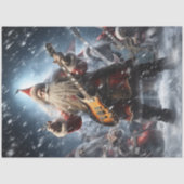 Decoupage Rock'n'Roll Santa Claus Seidenpapier (Vorderseite)