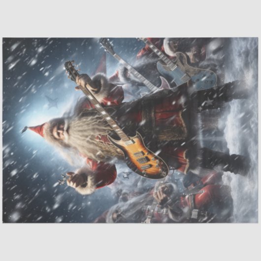 Decoupage Rock'n'Roll Santa Claus Seidenpapier (Vorderseite)