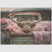 Decoupage Romantic Highland Vintage Valentine Day  Seidenpapier (Vorderseite)