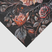 Decoupage - Rose galore auf schwarz - Seidenpapier (Detail)