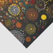 Decoupage Rotes Känguru Aboriginal-Kunst Seidenpapier (Ausschnitt)