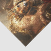 Decoupage Royal Crown Dackel Gold Throne Seidenpapier (Ausschnitt)