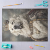 Decoupage Royal Great Pyrenäen genannt Gunner Seidenpapier (Basteln)