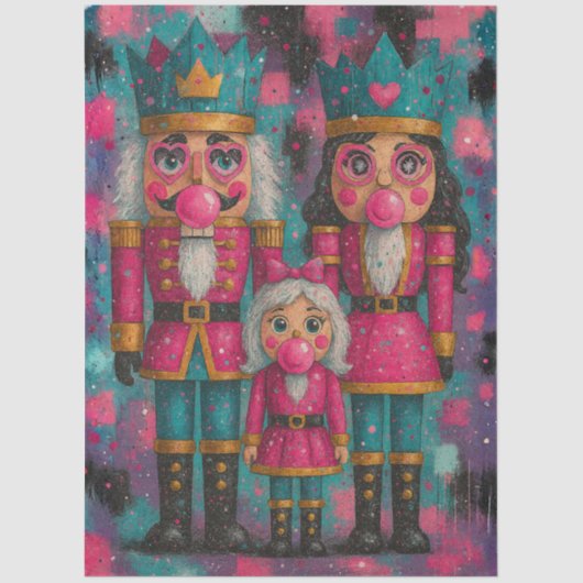 Decoupage Royal Nutcracker Family Seidenpapier (Vorderseite)