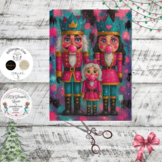 Decoupage Royal Nutcracker Family Seidenpapier