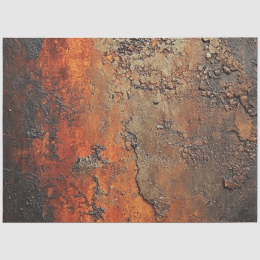 Decoupage Rust Patina Brass Kupfer fertig Seidenpapier (Vorderseite)