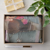 Decoupage Rusti Pink Truck Highland Valentine Seidenpapier (Geschenk)