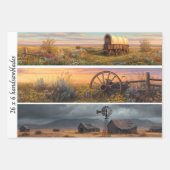 Decoupage Rustic 26x6 Handsaw Art Panels Geschenkpapier Set (Vorderseite 3)