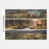 Decoupage Rustic 26x6 Handsaw Art Panels Geschenkpapier Set (Vorderseite)