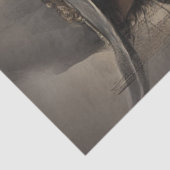 Decoupage Rustic Cowboy Dark Coat Foto im Foto Seidenpapier (Ausschnitt)