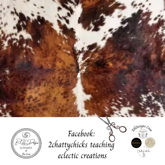 Decoupage Rustic Cowhide Western  Seidenpapier