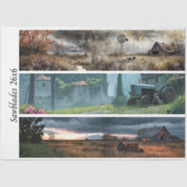 Decoupage Rustic Farm Style 26x6 for Handsaws Seidenpapier