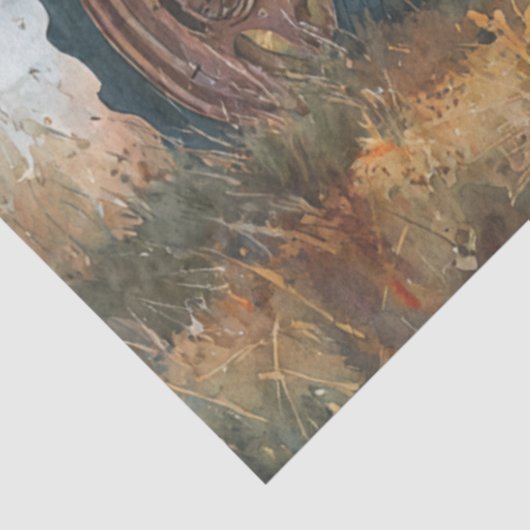 Decoupage Rustic Tractor & Barn  Seidenpapier (Ausschnitt)