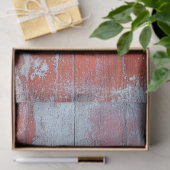 Découpage Rustikale Rote Verwitterte Holzstruktur Seidenpapier (Geschenk)