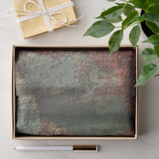 Decoupage Rusty Tin Weathered Metal Seidenpapier (Geschenk)