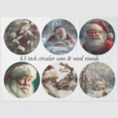 Decoupage Santa Circular Saw Designs 8.5"  Seidenpapier (Vorderseite)