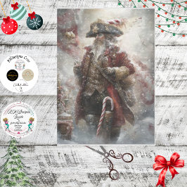 Decoupage Santa Claus Steampunk Pirate Seidenpapier