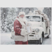 Decoupage Santa Clause Winter Wonderland Landscape Seidenpapier (Vorderseite)