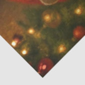 Decoupage Santa Mouse Writing a Letter Seidenpapier (Ausschnitt)