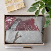 Decoupage Santa Reindeer "North Pole Whimsy" Seidenpapier (Geschenk)