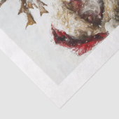 Decoupage Santa Reindeer Nose to Nose Kiss Seidenpapier (Ausschnitt)