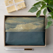 Decoupage Santa & Reindeer Sleighing in Night Sky Seidenpapier (Geschenk)