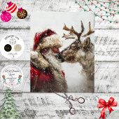 Decoupage Santa & Rudolph Christmas Bond Seidenpapier