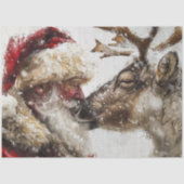 Decoupage Santa & Rudolph Christmas Bond Seidenpapier (Vorderseite)