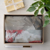 Decoupage Santa Rudolph Landscape North Pole Seidenpapier (Geschenk)