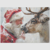 Decoupage Santa Rudolph Landscape North Pole  Seidenpapier (Vorderseite)