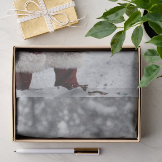 Decoupage Santa Snowy White Winter Wonderland  Seidenpapier (Geschenk)