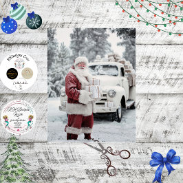 Decoupage Santa Snowy White Winter Wonderland  Seidenpapier