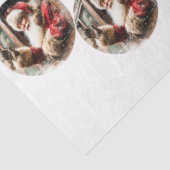 Decoupage Santa Waving From Train 12 & 4" Circles  Seidenpapier (Ausschnitt)