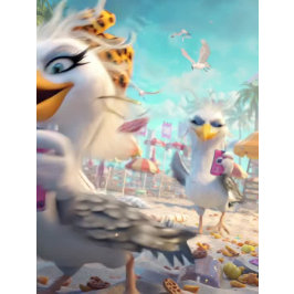 Decoupage Sassiest Trio Wacky Chicks On The Beach Seidenpapier