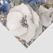 Decoupage Save the Date Blue Floral Boarder Seidenpapier (Ausschnitt)