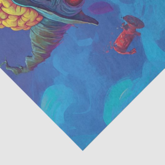 Decoupage Scarecrow Yellow Brick Road Creepy Seidenpapier (Detail)