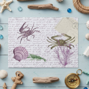 Decoupage-Schiffsmotivs-Hummer-Krebs Seidenpapier